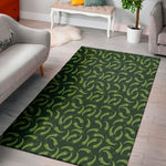 Green Chili Peppers Pattern Print Area Rug