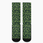 Green Chili Peppers Pattern Print Crew Socks