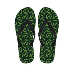Green Chili Peppers Pattern Print Flip Flops