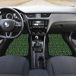 Green Chili Peppers Pattern Print Front and Back Car Floor Mats