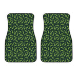 Green Chili Peppers Pattern Print Front Car Floor Mats
