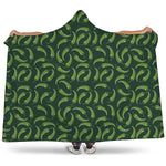 Green Chili Peppers Pattern Print Hooded Blanket