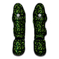 Green Chili Peppers Pattern Print Muay Thai Shin Guards