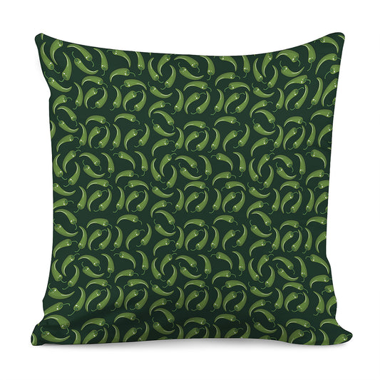 Green Chili Peppers Pattern Print Pillow Cover