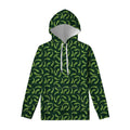 Green Chili Peppers Pattern Print Pullover Hoodie