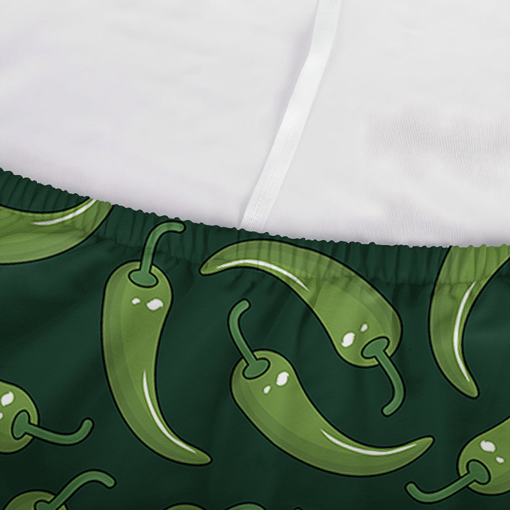 Green Chili Peppers Pattern Print Sofa Cover