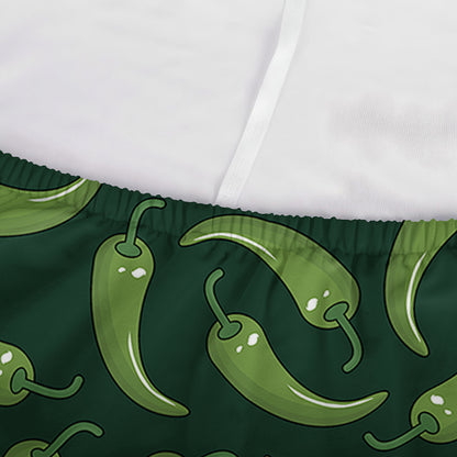 Green Chili Peppers Pattern Print Sofa Cover