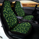 Green Chili Peppers Pattern Print Universal Fit Car Seat Covers
