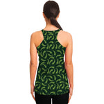 Green Chili Peppers Pattern Print Women's Racerback Tank Top