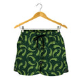 Green Chili Peppers Pattern Print Women's Shorts