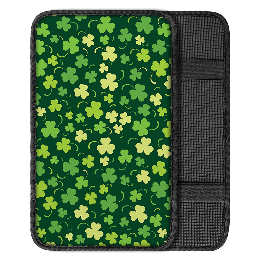 Green Clover Saint Patrick's Day Print Car Center Console Cover