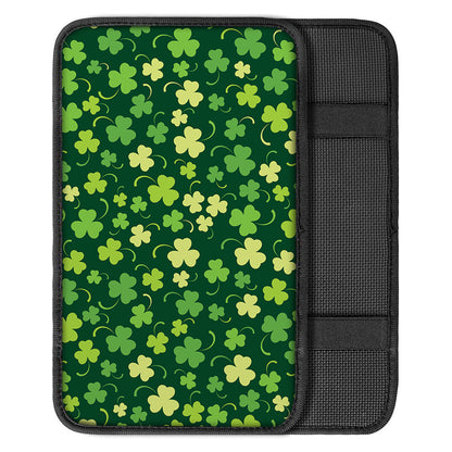 Green Clover Saint Patrick's Day Print Car Center Console Cover