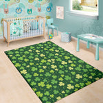 Green Clover Saint Patrick's Day Print Area Rug