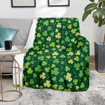 Green Clover Saint Patrick's Day Print Blanket