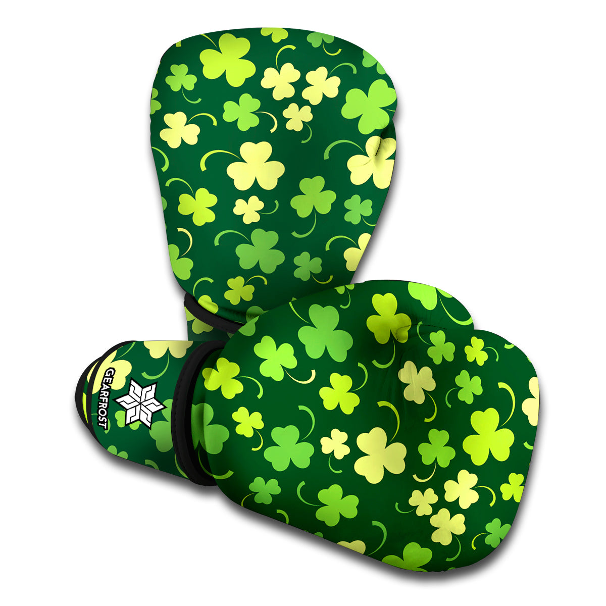 Green Clover Saint Patrick's Day Print Boxing Gloves