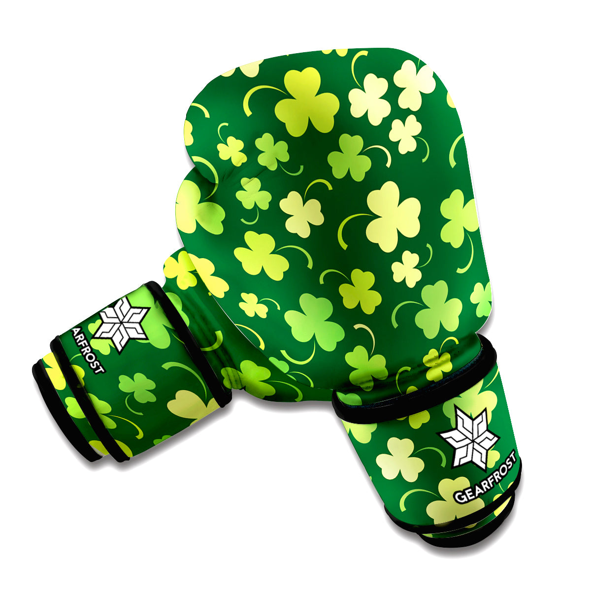 Green Clover Saint Patrick's Day Print Boxing Gloves