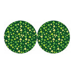Green Clover Saint Patrick's Day Print Car Coasters