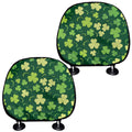 Green Clover Saint Patrick's Day Print Car Headrest Covers