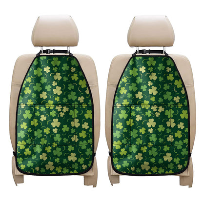 Green Clover Saint Patrick's Day Print Car Seat Organizers