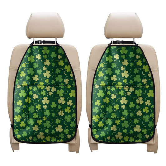 Green Clover Saint Patrick's Day Print Car Seat Organizers