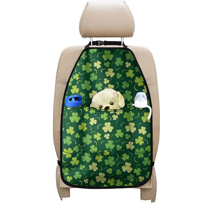 Green Clover Saint Patrick's Day Print Car Seat Organizers