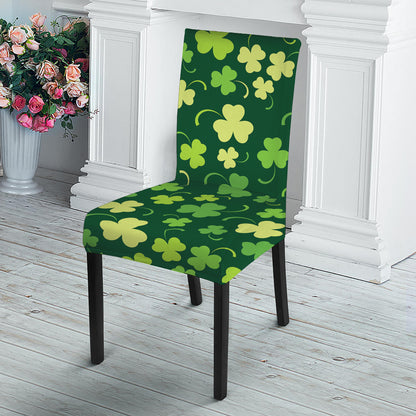 Green Clover Saint Patrick's Day Print Dining Chair Slipcover