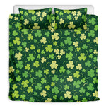 Green Clover Saint Patrick's Day Print Duvet Cover Bedding Set