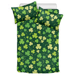 Green Clover Saint Patrick's Day Print Duvet Cover Bedding Set
