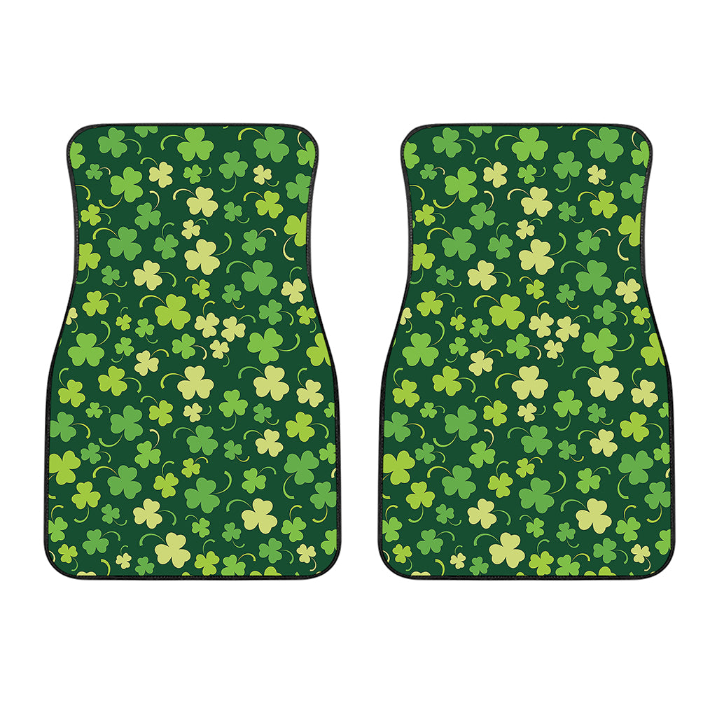 Green Clover Saint Patrick's Day Print Front Car Floor Mats