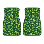 Green Clover Saint Patrick's Day Print Front Car Floor Mats