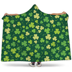 Green Clover Saint Patrick's Day Print Hooded Blanket