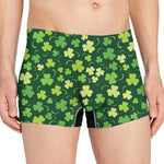 Green Clover Saint Patrick's Day Print Men's Boxer Briefs