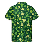 Green Clover Saint Patrick's Day Print Men's Short Sleeve Shirt