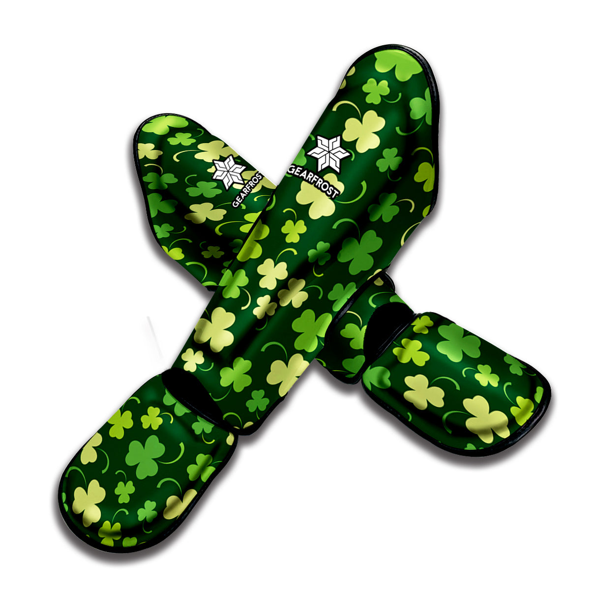 Green Clover Saint Patrick's Day Print Muay Thai Shin Guard