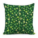 Green Clover Saint Patrick's Day Print Pillow Cover