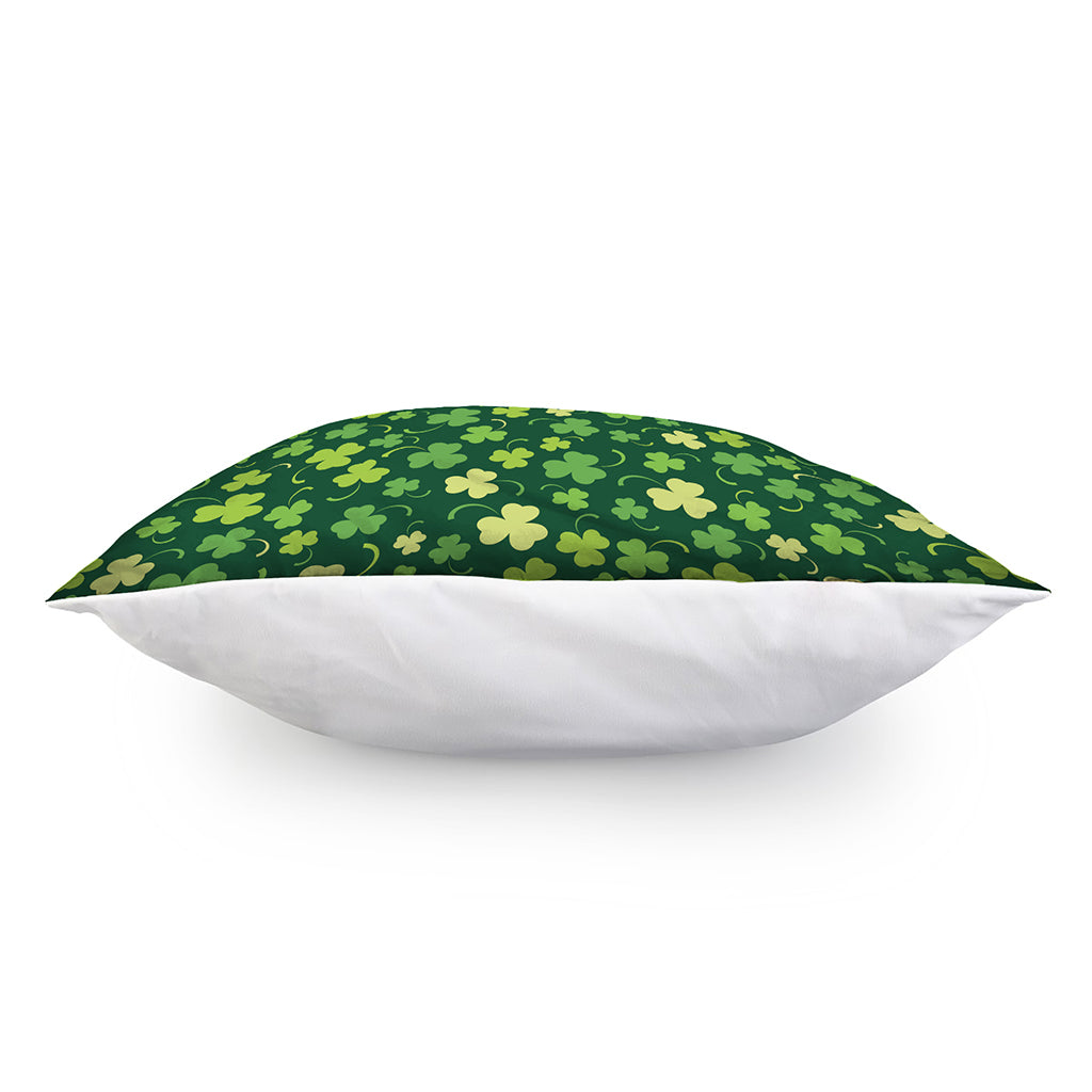 Green Clover Saint Patrick's Day Print Pillow Cover