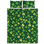 Green Clover Saint Patrick's Day Print Quilt Bed Set