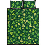 Green Clover Saint Patrick's Day Print Quilt Bed Set
