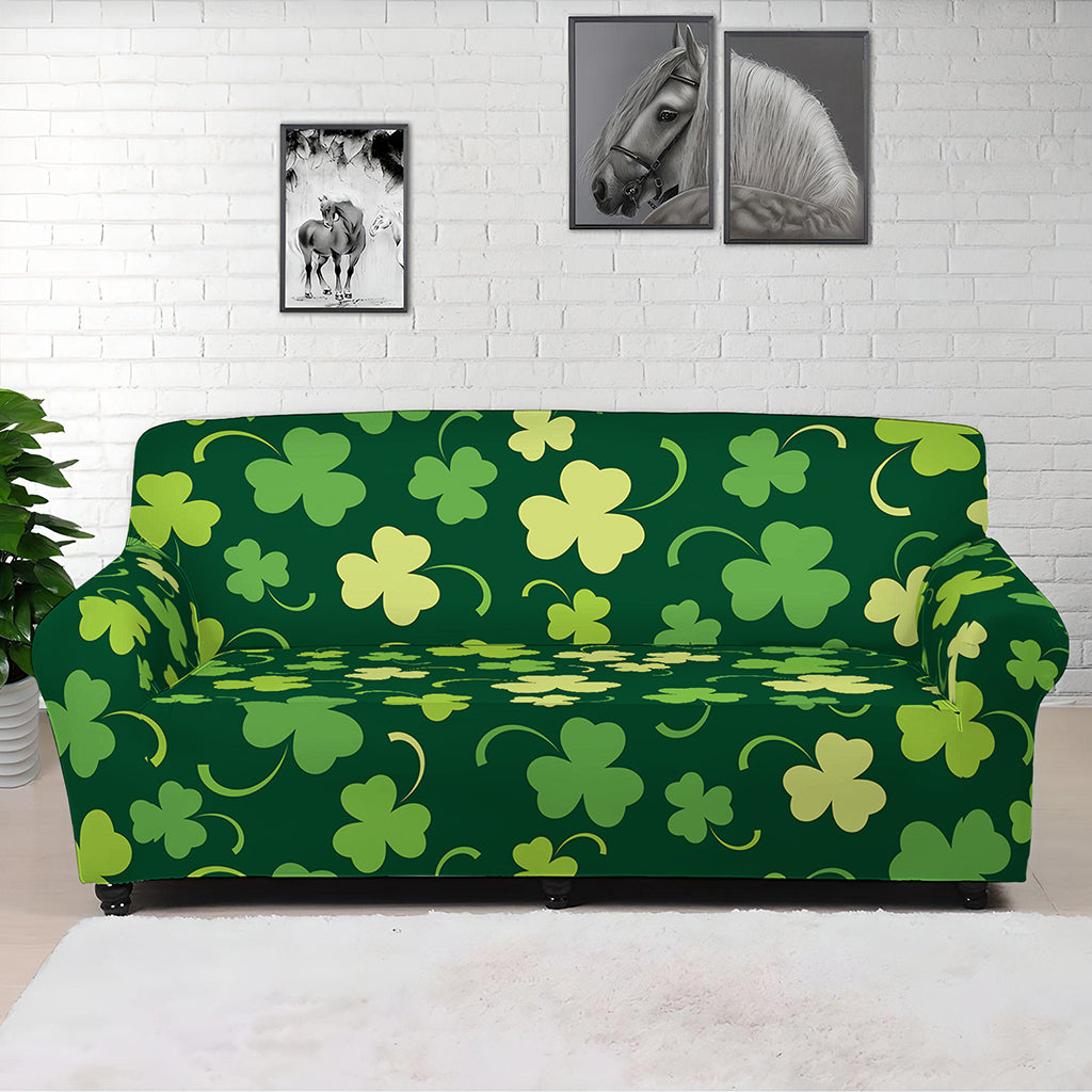 Green Clover Saint Patrick's Day Print Sofa Cover
