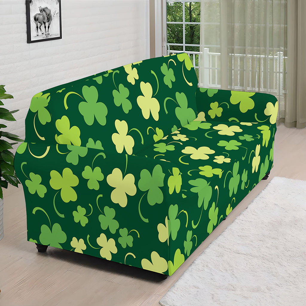 Green Clover Saint Patrick's Day Print Sofa Cover