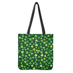 Green Clover Saint Patrick's Day Print Tote Bag