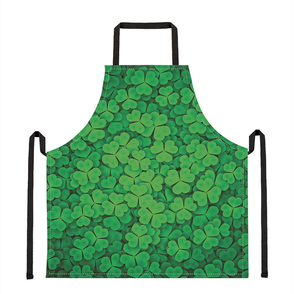 Green Clover St. Patrick's Day Print Apron