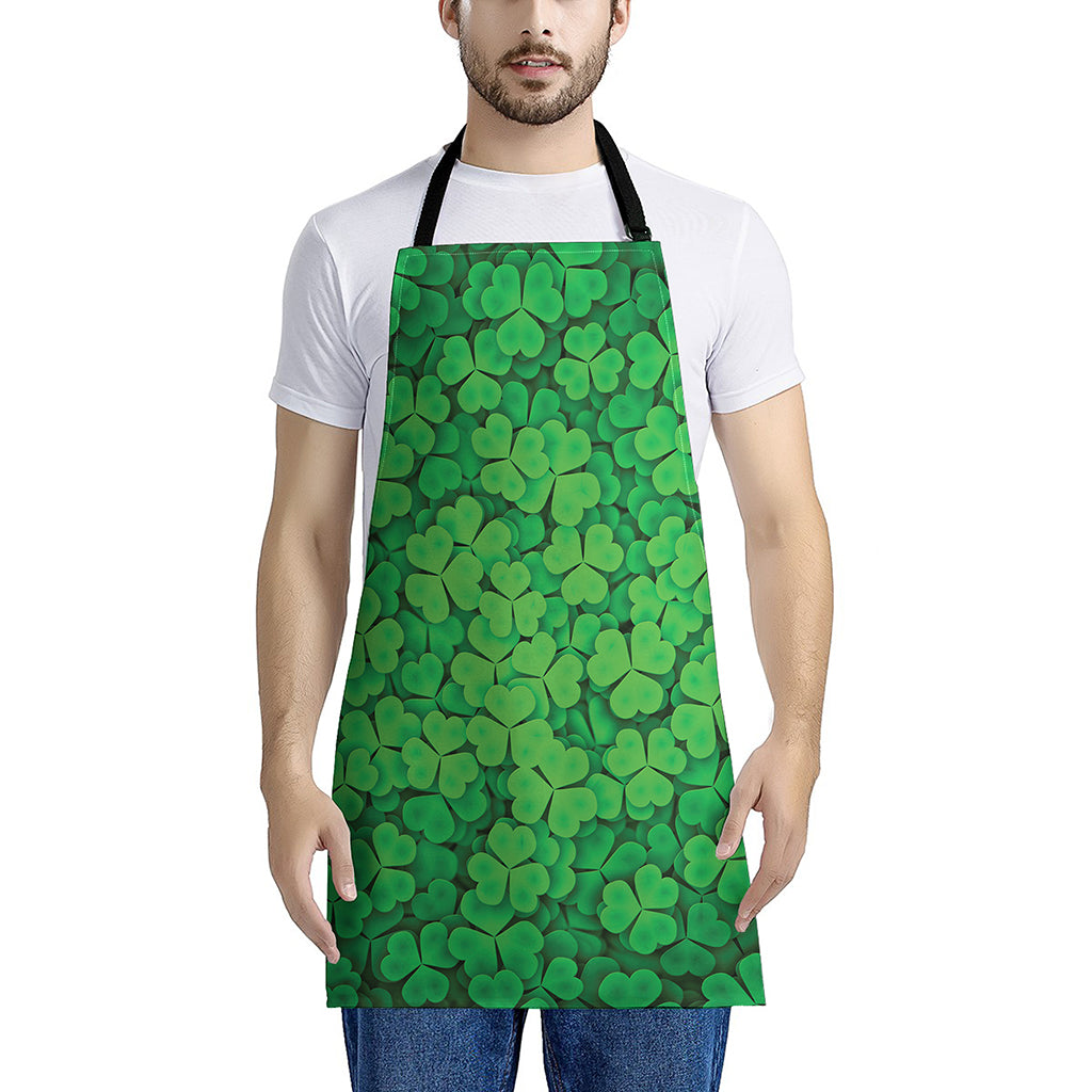 Green Clover St. Patrick's Day Print Apron