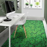 Green Clover St. Patrick's Day Print Area Rug
