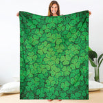 Green Clover St. Patrick's Day Print Blanket