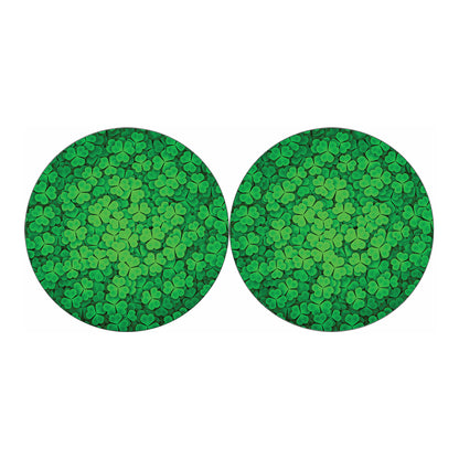 Green Clover St. Patrick's Day Print Car Coasters