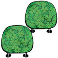 Green Clover St. Patrick's Day Print Car Headrest Covers