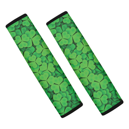 Green Clover St. Patrick's Day Print Car Seat Belt Covers