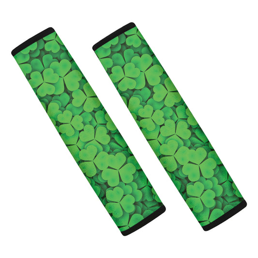 Green Clover St. Patrick's Day Print Car Seat Belt Covers