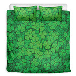 Green Clover St. Patrick's Day Print Duvet Cover Bedding Set